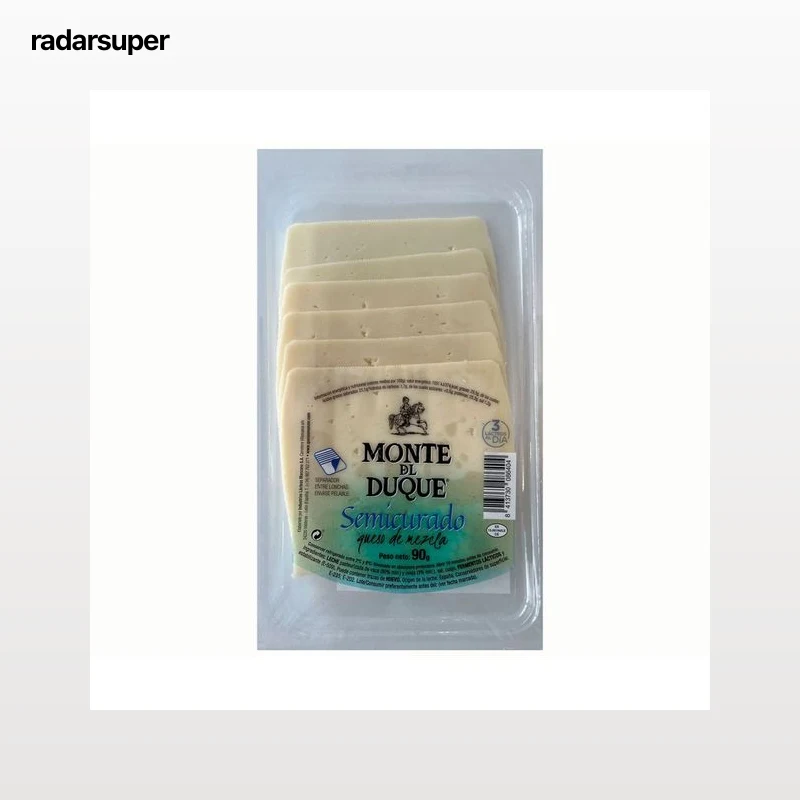 MONTE DEL DUQUE Queso en lonchas mezcla semicurado 90 g.