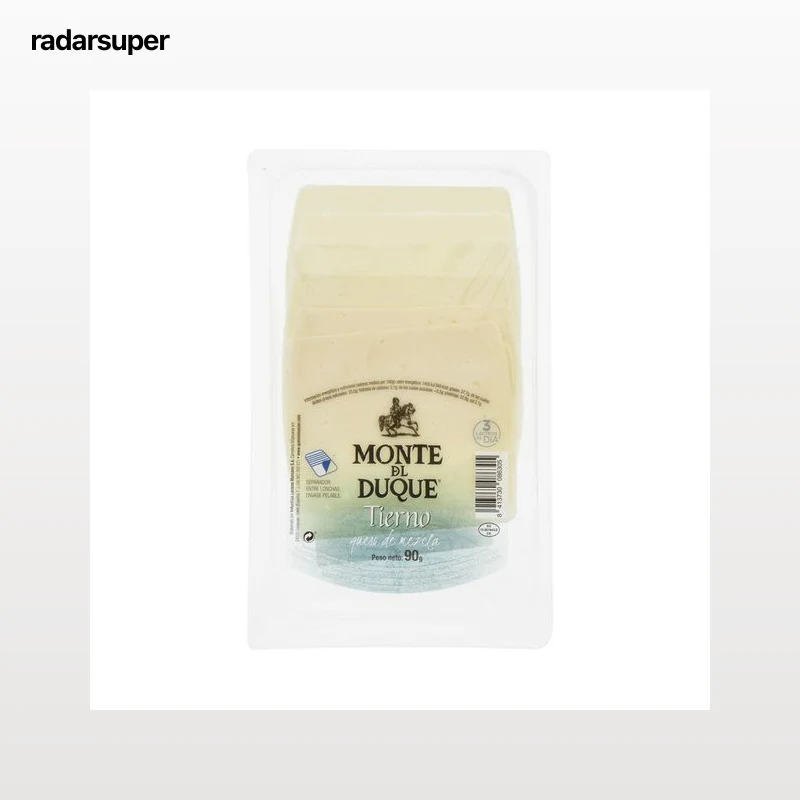 MONTE DEL DUQUE Queso mezcla tierno en lonchas 90 g.