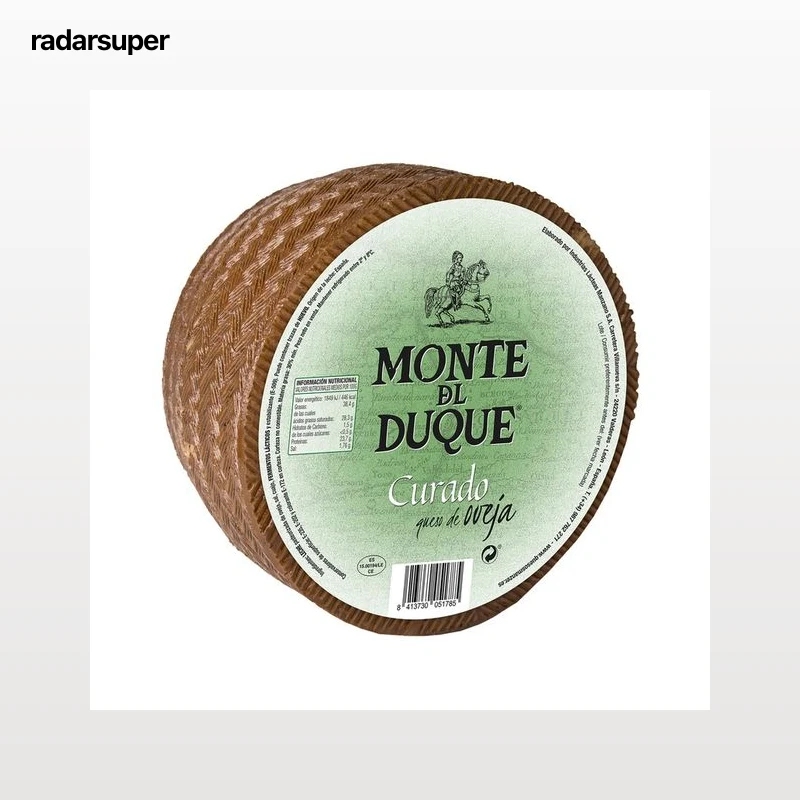 MONTE DUQUE Queso de oveja curado pasteurizado, cuña.