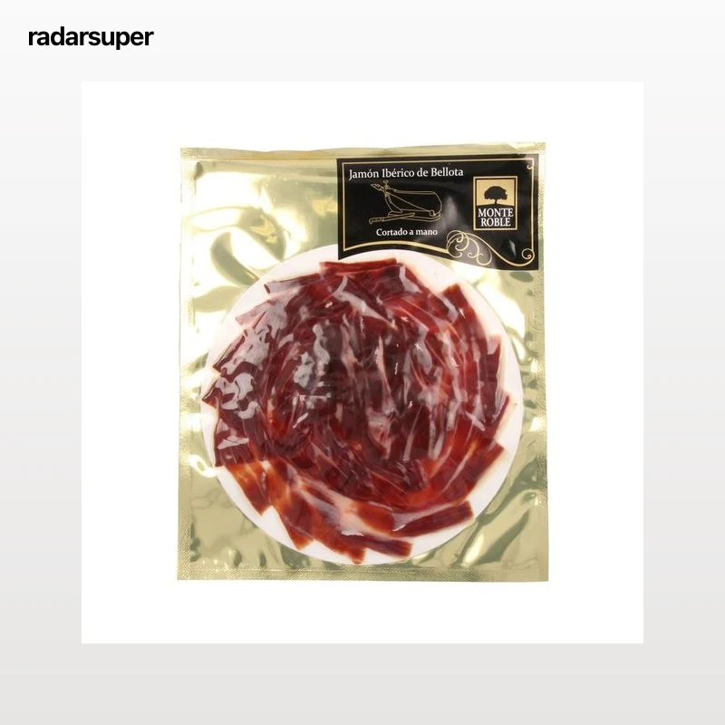 MONTE ROBLE Jamón ibérico de bellota cortado a cuchillo MONTE ROBLE 100 g.