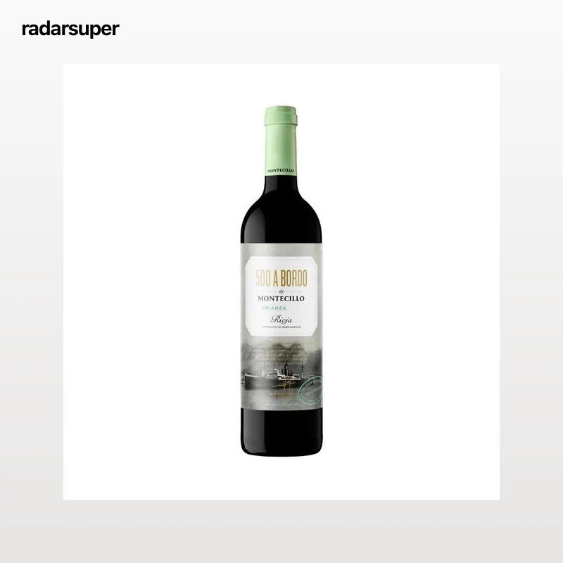 MONTECILLO 500 a bordo Vino tinto crianza con D.O. Ca. Rioja botella 75 cl.