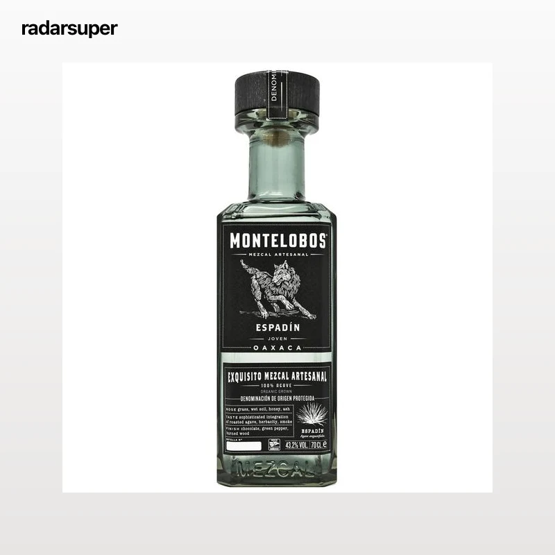 MONTELOBOS Espadiín Mezcal artesanal de agave 100% orgánico con D.O.P. botella 70 cl.