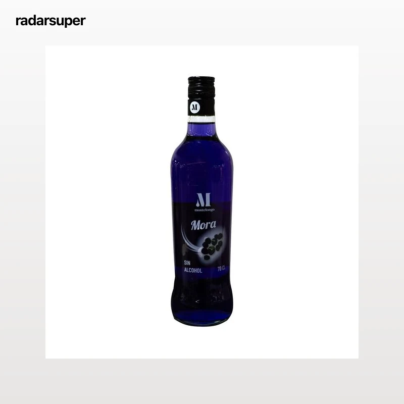 MONTELONGO Licor de mora sin alcohol botella 70 cl.