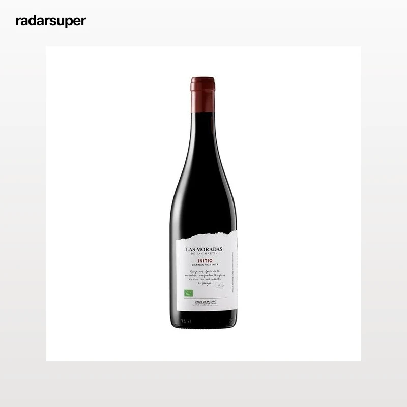 LAS MORADAS Initio Vino tinto ecológico con D.O. Vinos de la Comunidad de Madrid botella 75 cl.