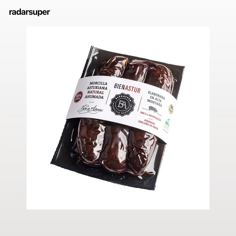 Morcilla asturiana ahumada de forma natural EL CUCO 300 g.