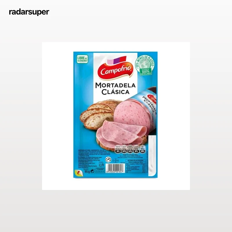 Mortadela clásica en lonchas Campofrío sin gluten 95 g