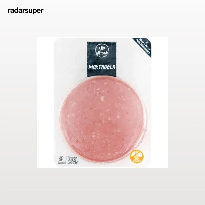 Mortadela en lonchas Carrefour El Mercado sin gluten 250 g