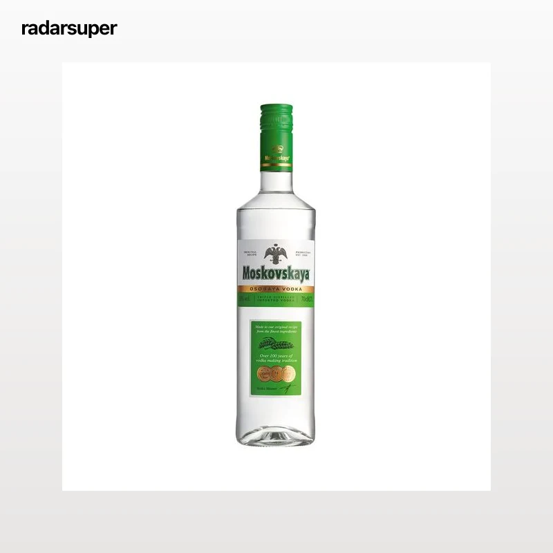 MOSKOVSKAYA Vodka blanco de triple destilación botella de 70 cl.