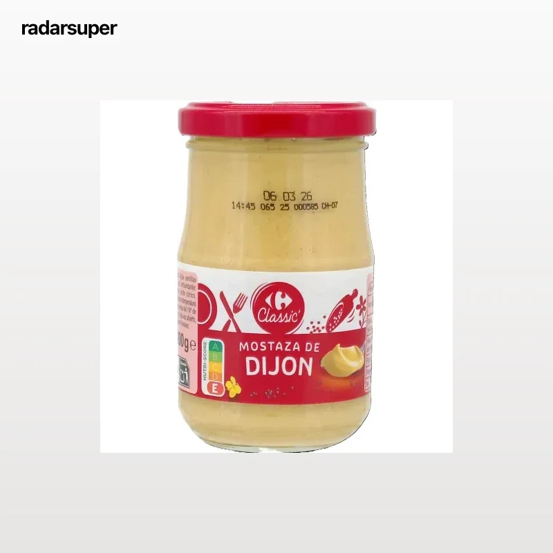 Mostaza de Dijon Classic Carrefour frasco 200 g.