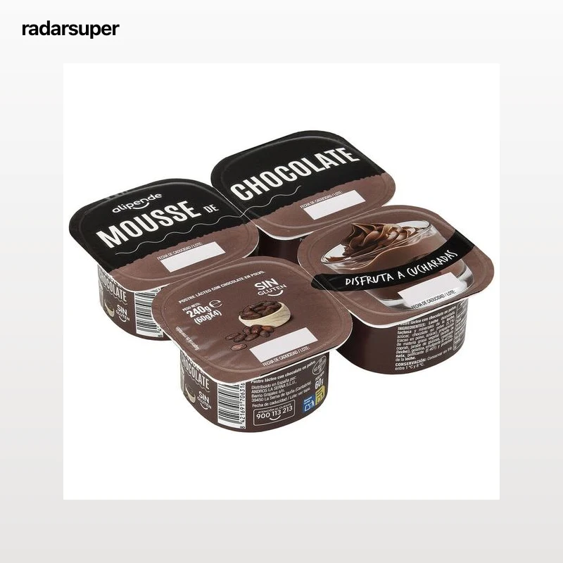 Mousse Alipende pack 4 chocolate