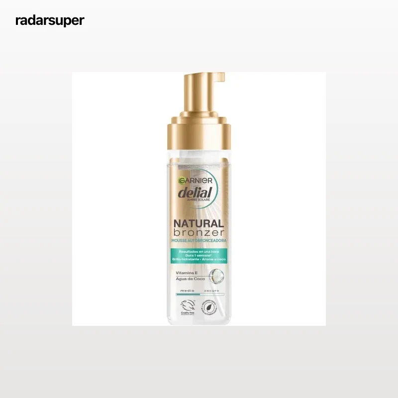Mousse autobronceadora agua de coco hidratante Natural Bronzer Ganier Delial 200 ml.