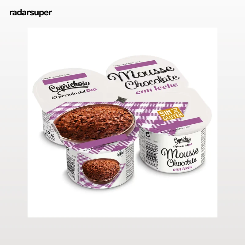 Mousse de chocolate con leche Dia Caprichoso 4 x 60 g