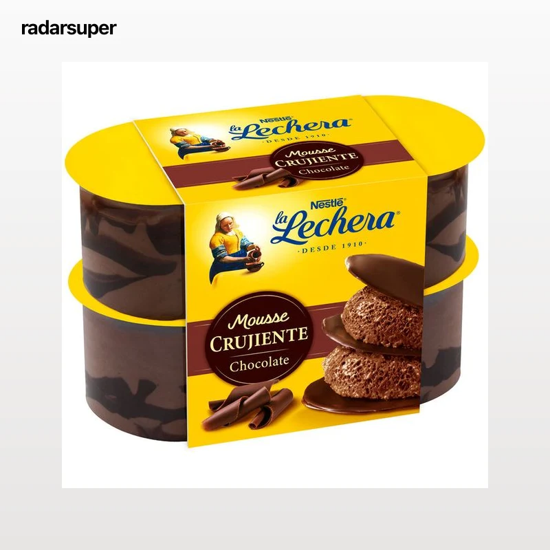 Mousse crujiente chocolate La Lechera pack 4