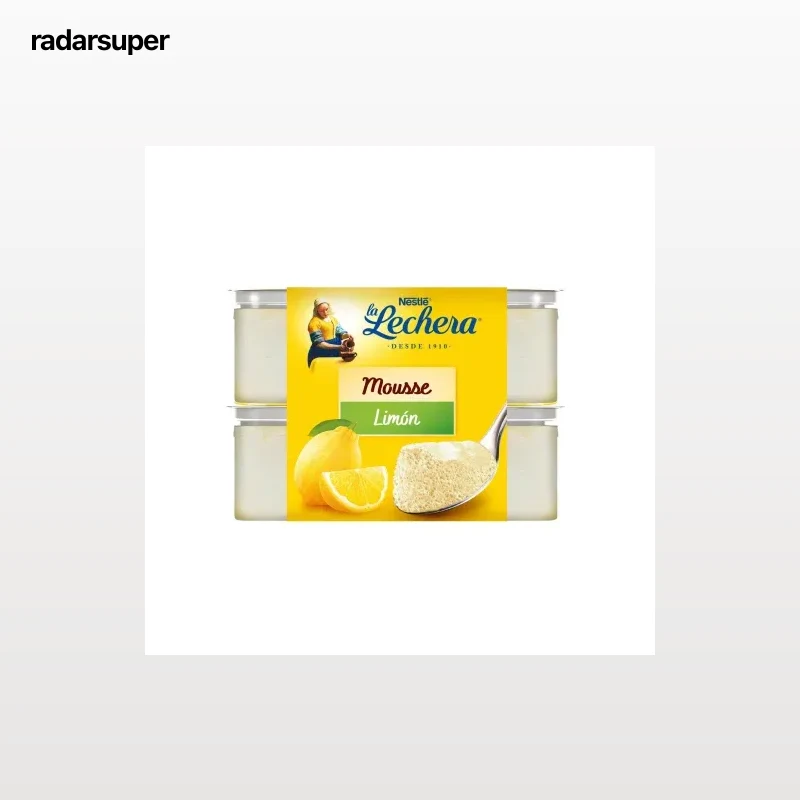 Mousse de limón Nestlé La Lechera pack de 4 unidades de 59 g.