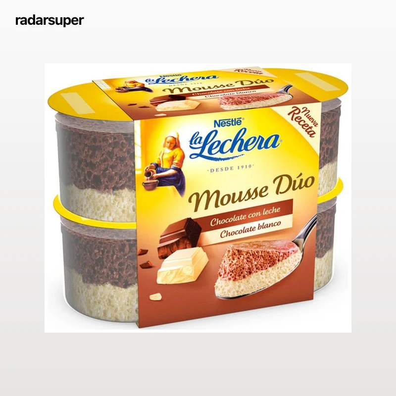 Mousse dúo La Lechera pack 4 chocolate blanco