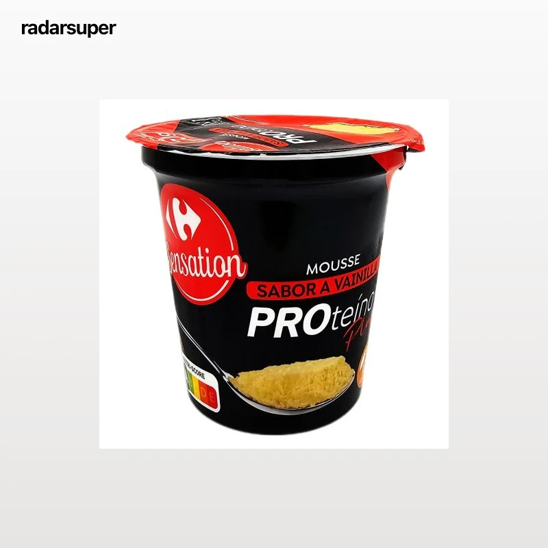Mousse proteico sabor vainilla Carrefour Sensation 200 g.