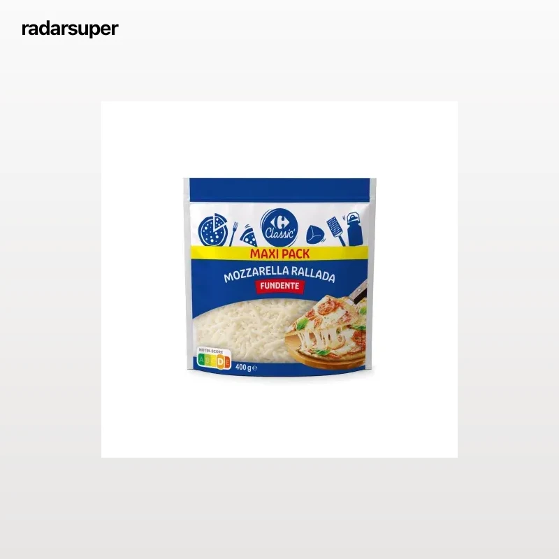Mozzarella rallada fundente Classic Carrefour 400 g.