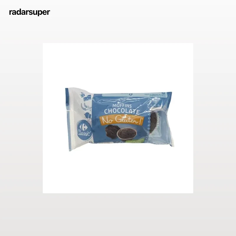 Muffins chocolate Carrefour No Gluten sin gluten 90 g.