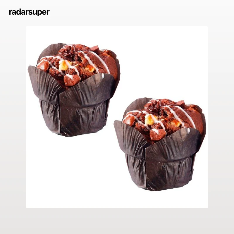 Muffins de triple chocolate, 2 uds. 160 g.
