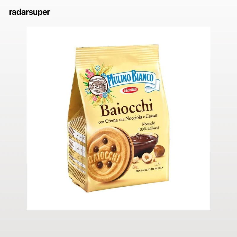 MULINO BIANCO Baiocchi Galletas con crema de cacao y avellanas 260 g.