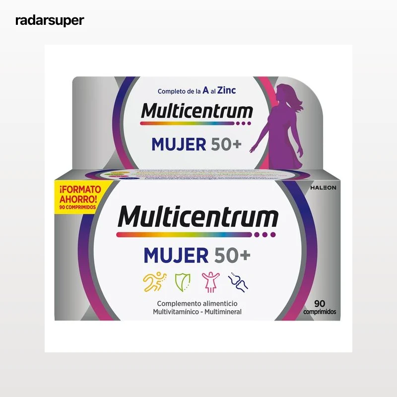 MULTICENTRUM Mujer 50 + Complemento nutricional específico para mujeres de más de 50 años 90 comprimidos.