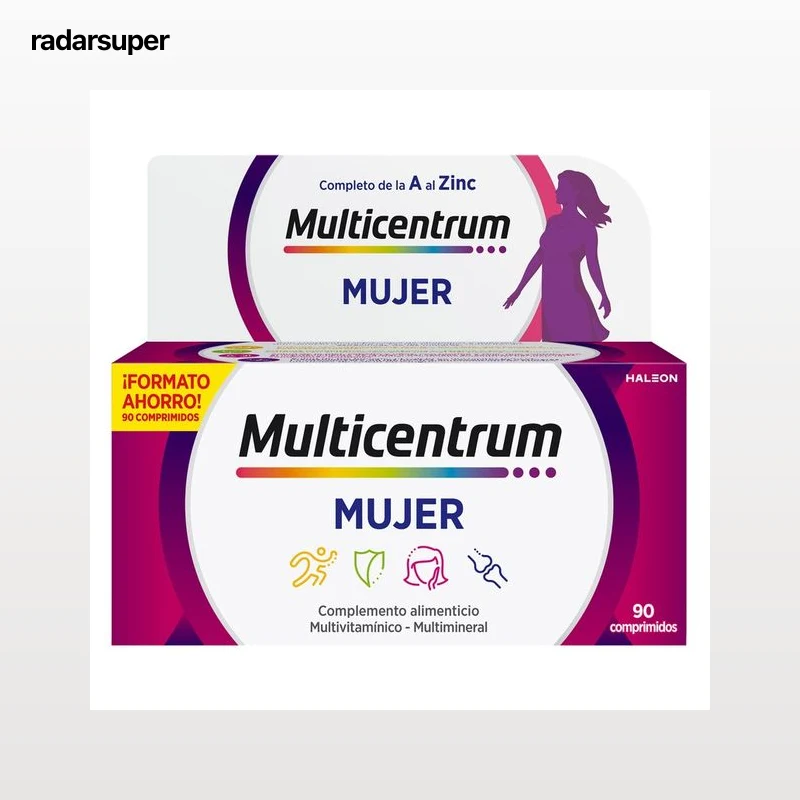MULTICENTRUM Mujer Polivitamínico específico para mujeres 90 comprimidos.