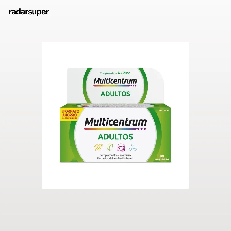 Multivitamínico y multimineral en comprimidos Adultos Multicentrum sin gluten 90 ud.