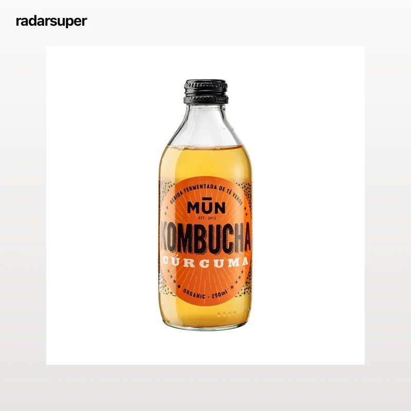 MUN Kombucha de cúrcuma MUN 250 ml.