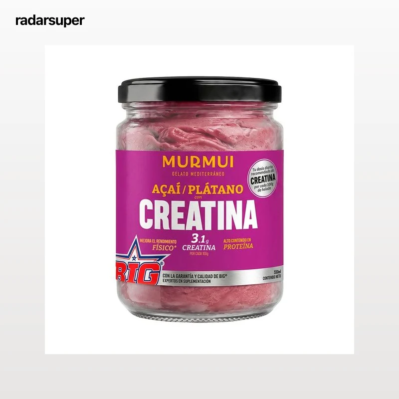 MURMUI Tarro de helado de açai con plátano y creatina - 550ml.
