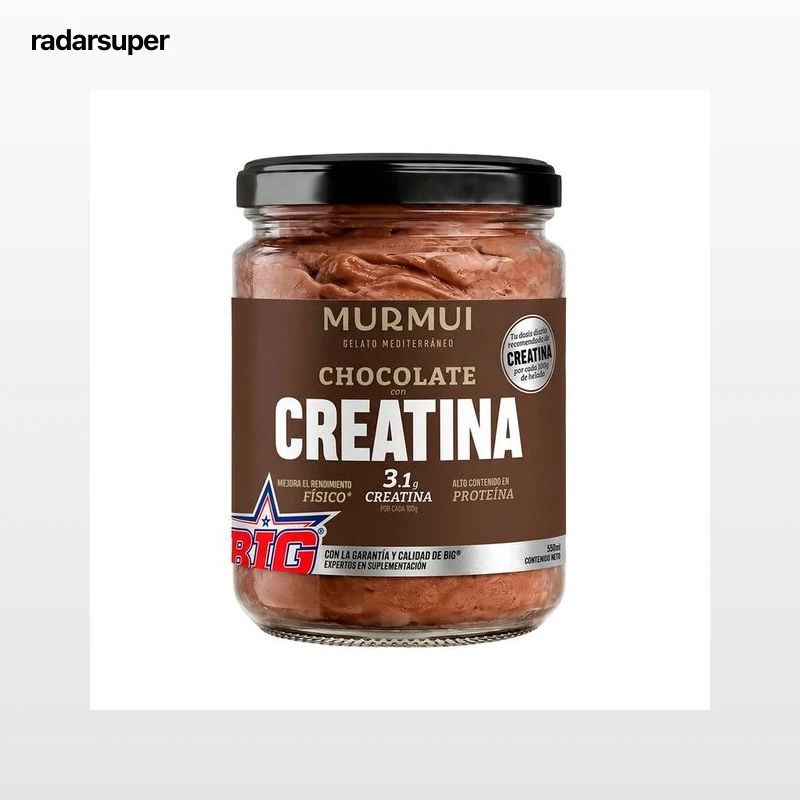 MURMUI Tarro de helado de chocolate con creatina - 550ml.