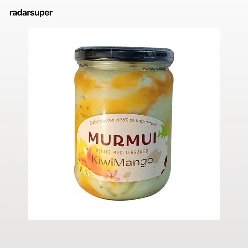 MURMUI Tarro de helado de sorbete de kiwi y mango 550 ml.