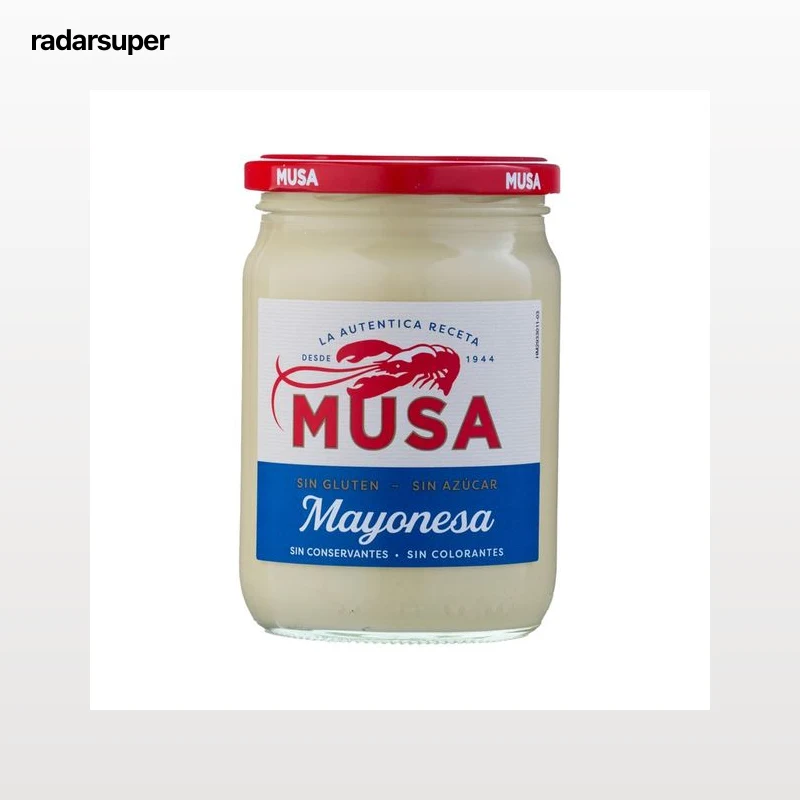 MUSA Mayonesa, sin conservantes ni colorantes frasco de 450 ml.
