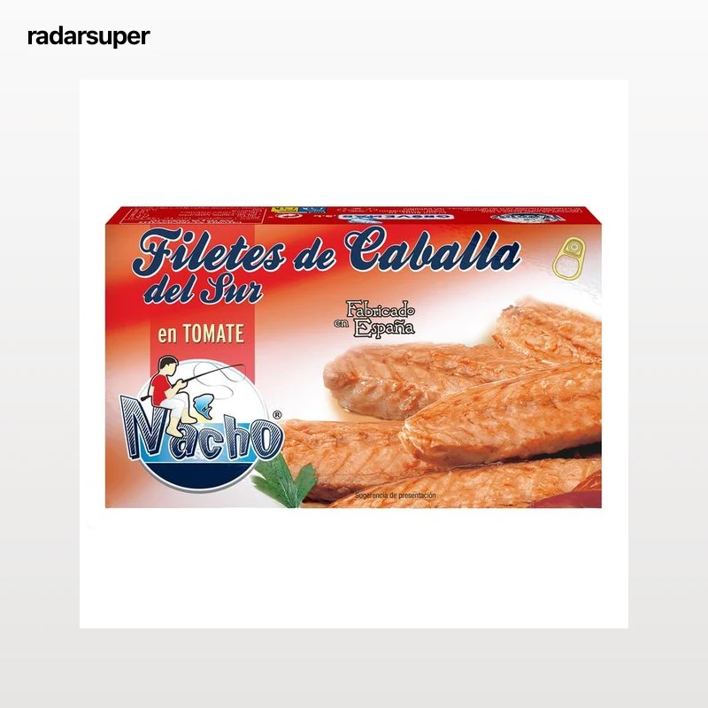 NACHO Filetes de caballa con tomate  en conserva 53 g.