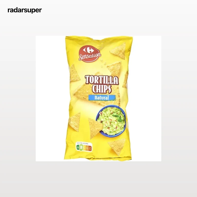 Nachos sabor natural Carrefour Sensation 200 g.