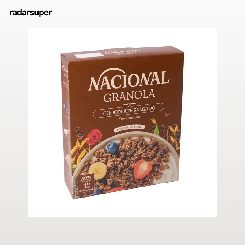 NACIONAL Cereales granola de avena integral con chocolate 300 g.