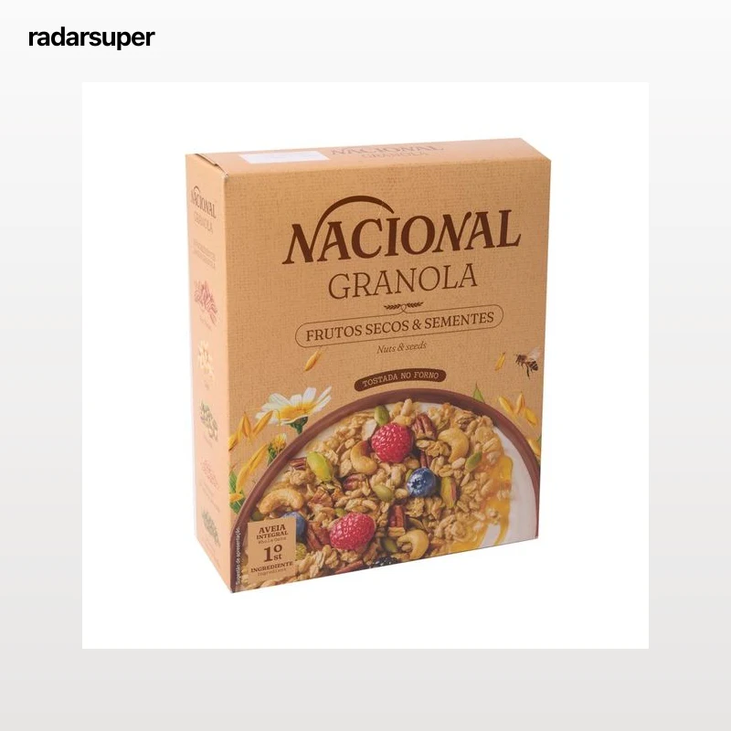 NACIONAL Cereales granola de avena integral con miel 300 g.