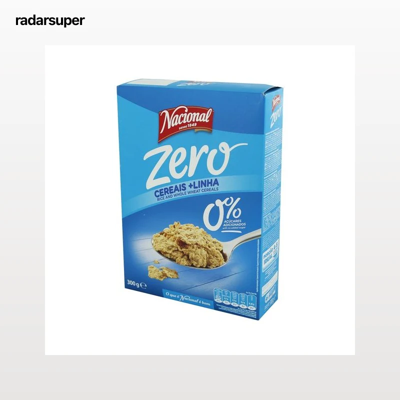NACIONAL Cereales de lino con copos de arroz y trigo Zero 0% azúcares añadidos 300 g.
