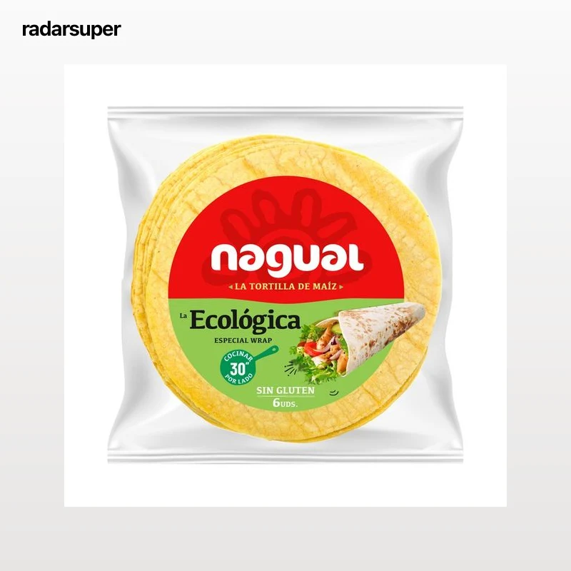 NAGUAL Tortillas de maiz ecológico especiales para wraps 6 uds.