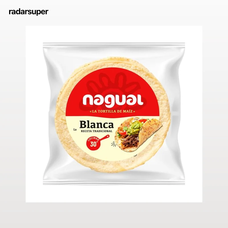 NAGUAL Tortillas Mexicana de maíz blanco sin gluten 8 uds 200 g.