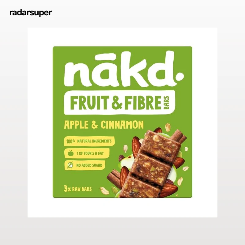 NAKD Barritas de fruta y fibra (manzana y canela) 3 uds.132 gr.