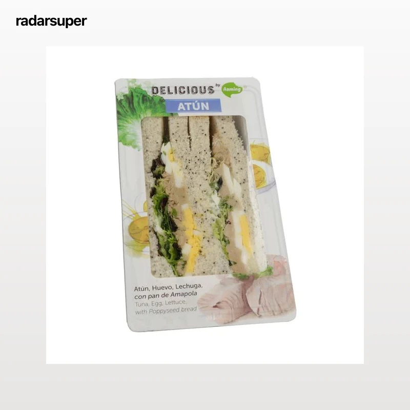ÑAMING Sandwich de pan de molde con semillas, atún, huevo cocido y lechuga ÑAMING Delicious 200 g.