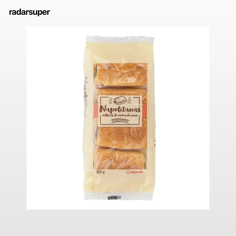 Napolitanas Alipende 320g rellenas de cacao