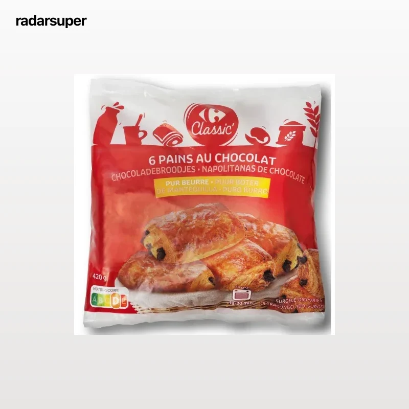 Napolitanas con chocolate Carrefour Classic 6 ud.