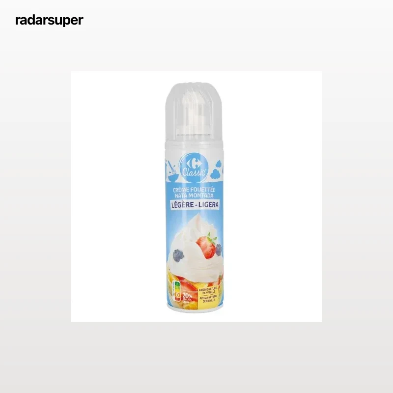 Nata montada azucarada ligera Carrefour spray 250 g.
