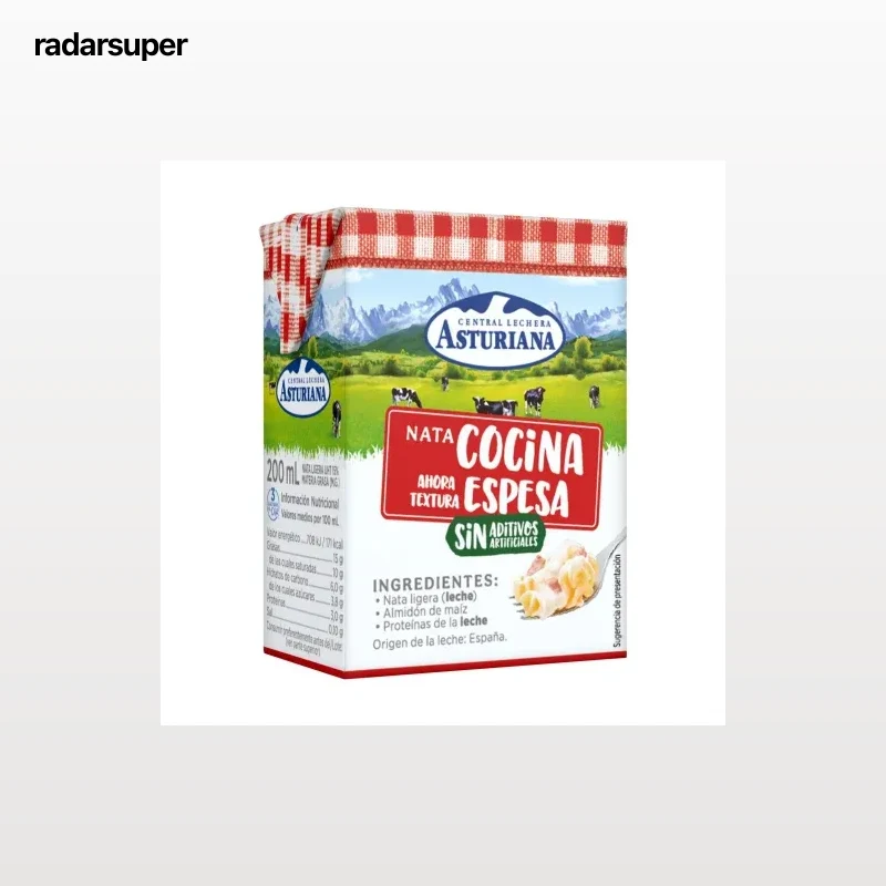 Nata para cocinar Central Lechera Asturiana 200 ml.