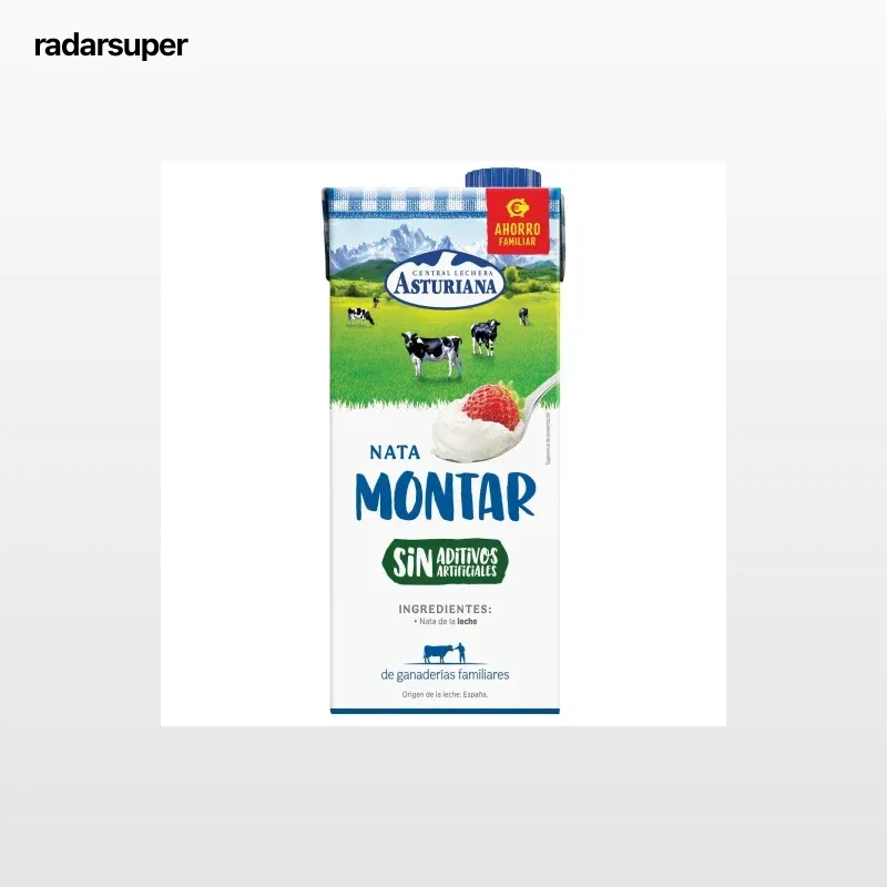 Nata para montar 38% materia grasa Central Lechera Asturiana 1 l.