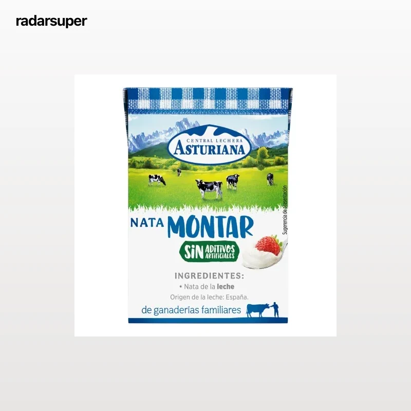 Nata para montar Central Lechera Asturiana 200 ml.