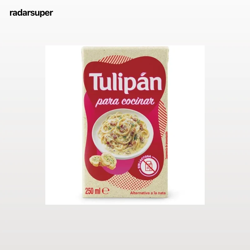 Nata vegetal para cocinar Tulipán sin lactosa 250 ml.