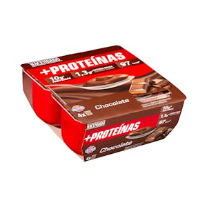 Natillas con chocolate +Proteínas Hacendado 1,3 g MG 10 g proteínas