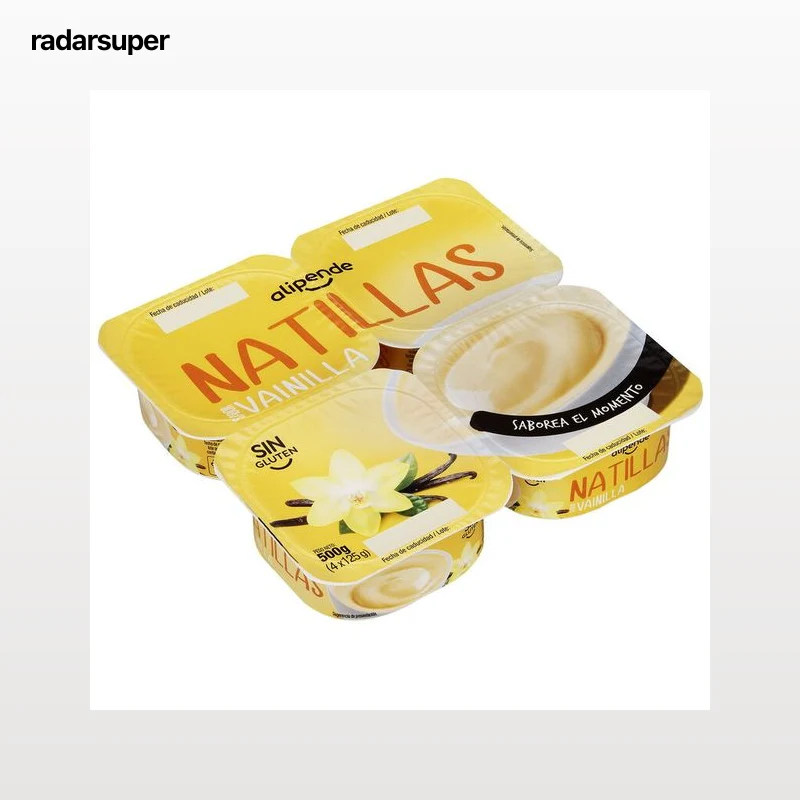 Natillas sabor vainilla Alipende pack 4
